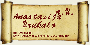 Anastasija Urukalo vizit kartica